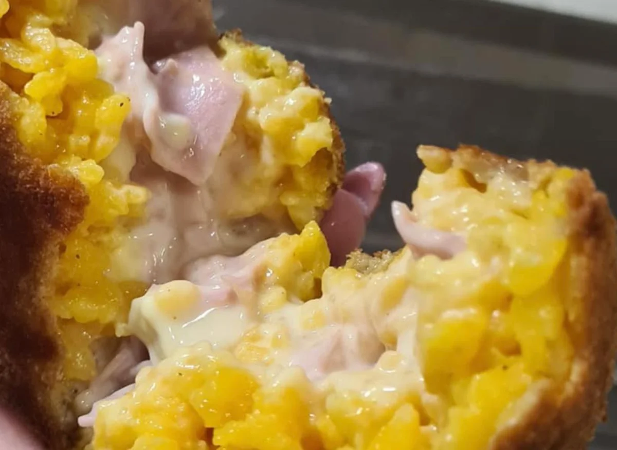 Butter arancine - Sicilian rice balls filled with cheese and ham