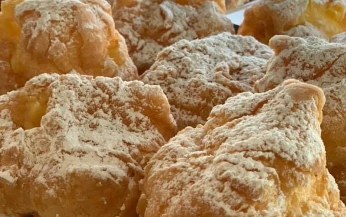 St Joseph’s Sicilian fritters dusted with icing sugar