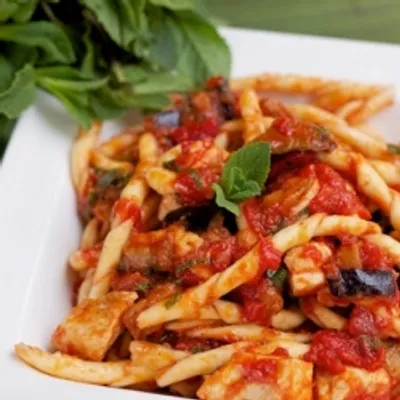 Busiate with Swordfish and Aubergines - A Sicilian Summer Classic