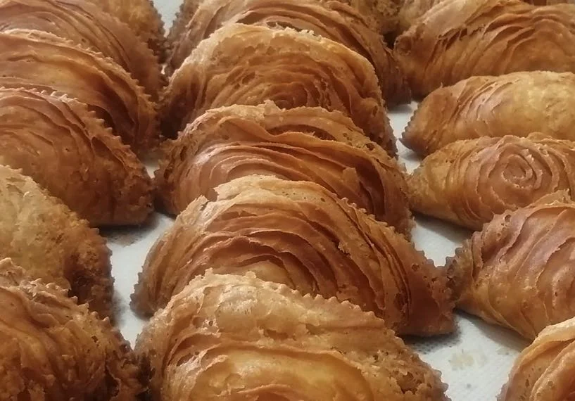 Montevago flaky cassatelle, traditional Sicilian pastries
