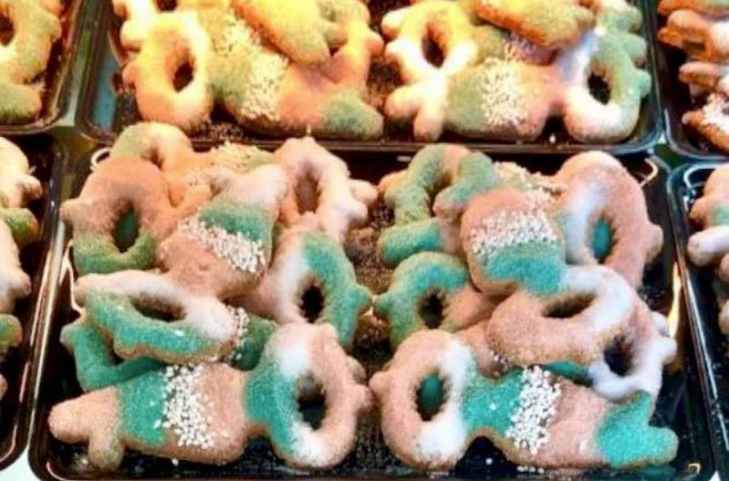 Traditional Sicilian Saint Peter’s Key almond sweet decorated and glazed