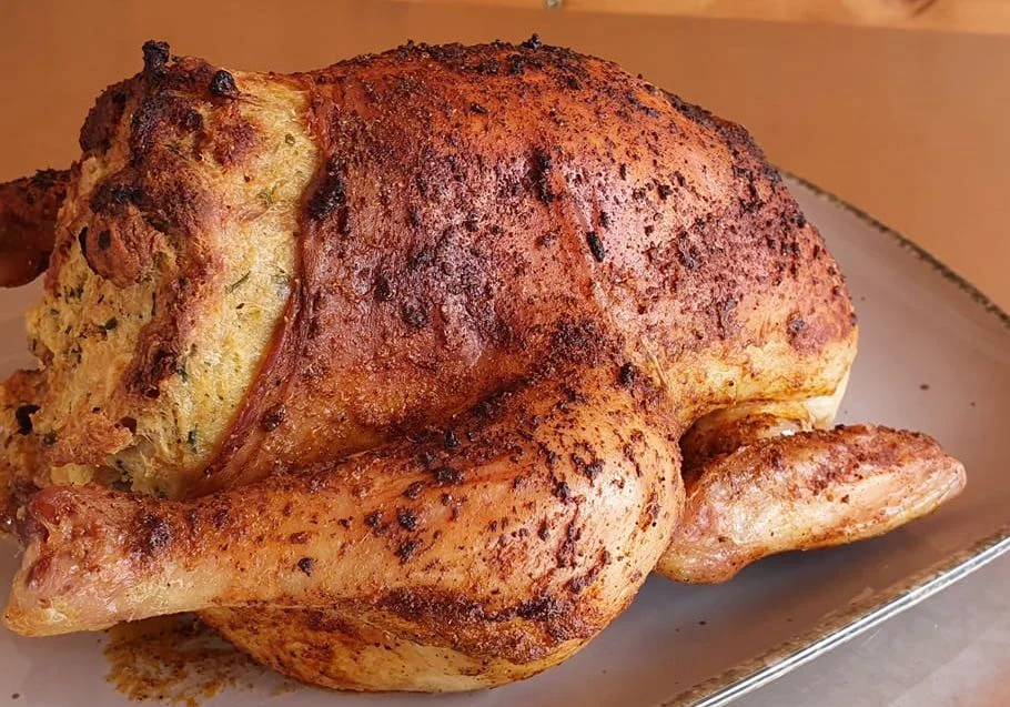 Pollo ripieno alle noci