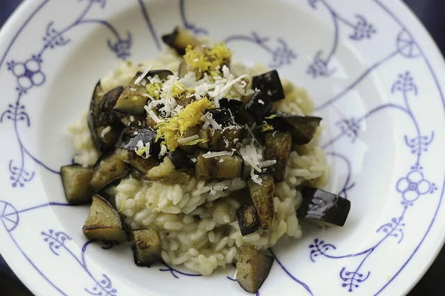 Risotto con le melanzane