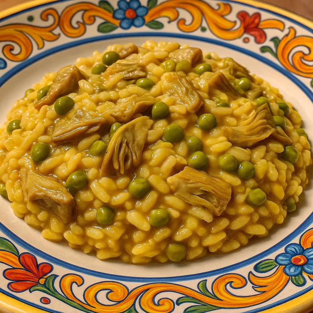 Esplorando i sapori primaverili: Risotto con carciofi e piselli