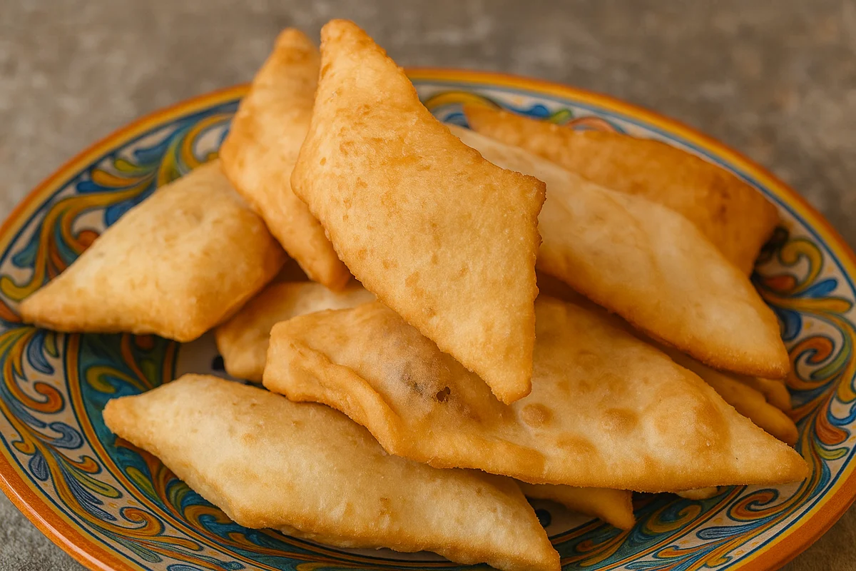 Fried vastedda from Gratteri: crisp golden Sicilian street food